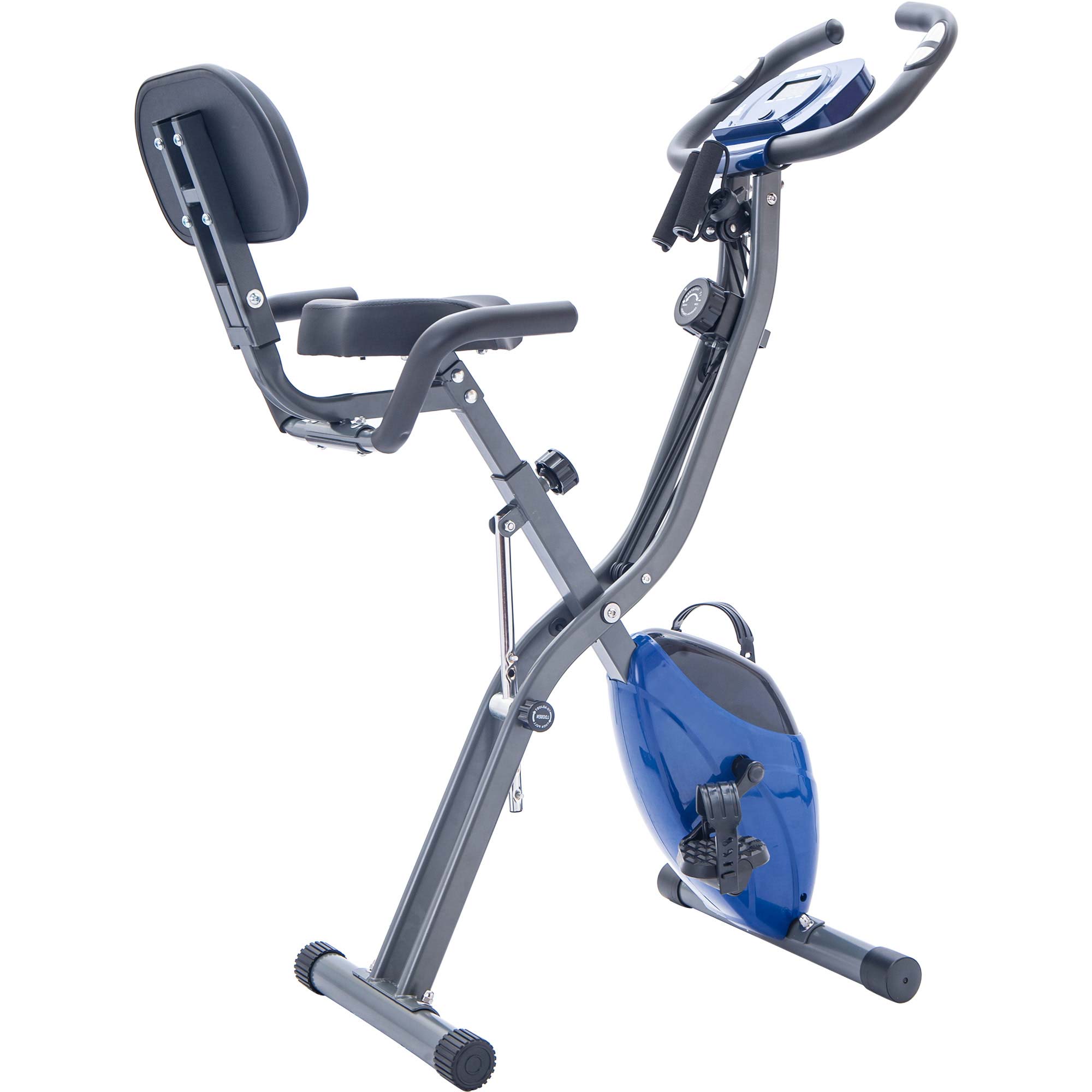 FlexRide Pro – Folding Exercise Bike with 16-Level Resistance, Arm Bands & Backrest
