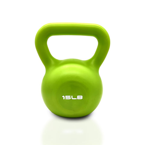 KettleTone Pro – 15lbs Kettlebell with Non-Slip Grip & Vinyl Coated Finish