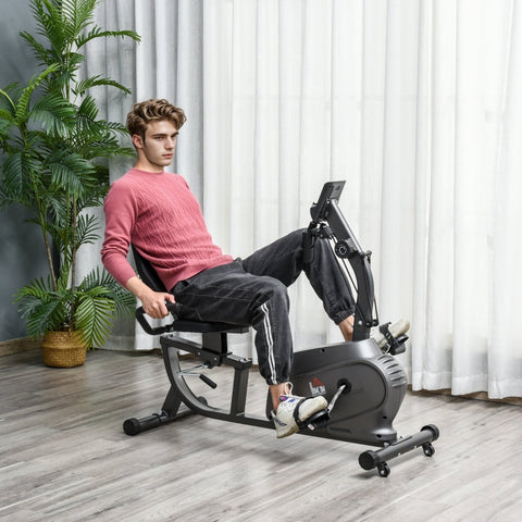 RecuraRide Pro – Recumbent Exercise Bike with 8-Level Magnetic Resistance & LCD Monitor