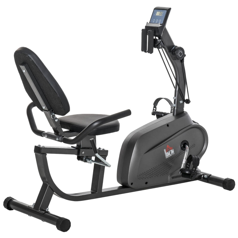 RecuraRide Pro – Recumbent Exercise Bike with 8-Level Magnetic Resistance & LCD Monitor