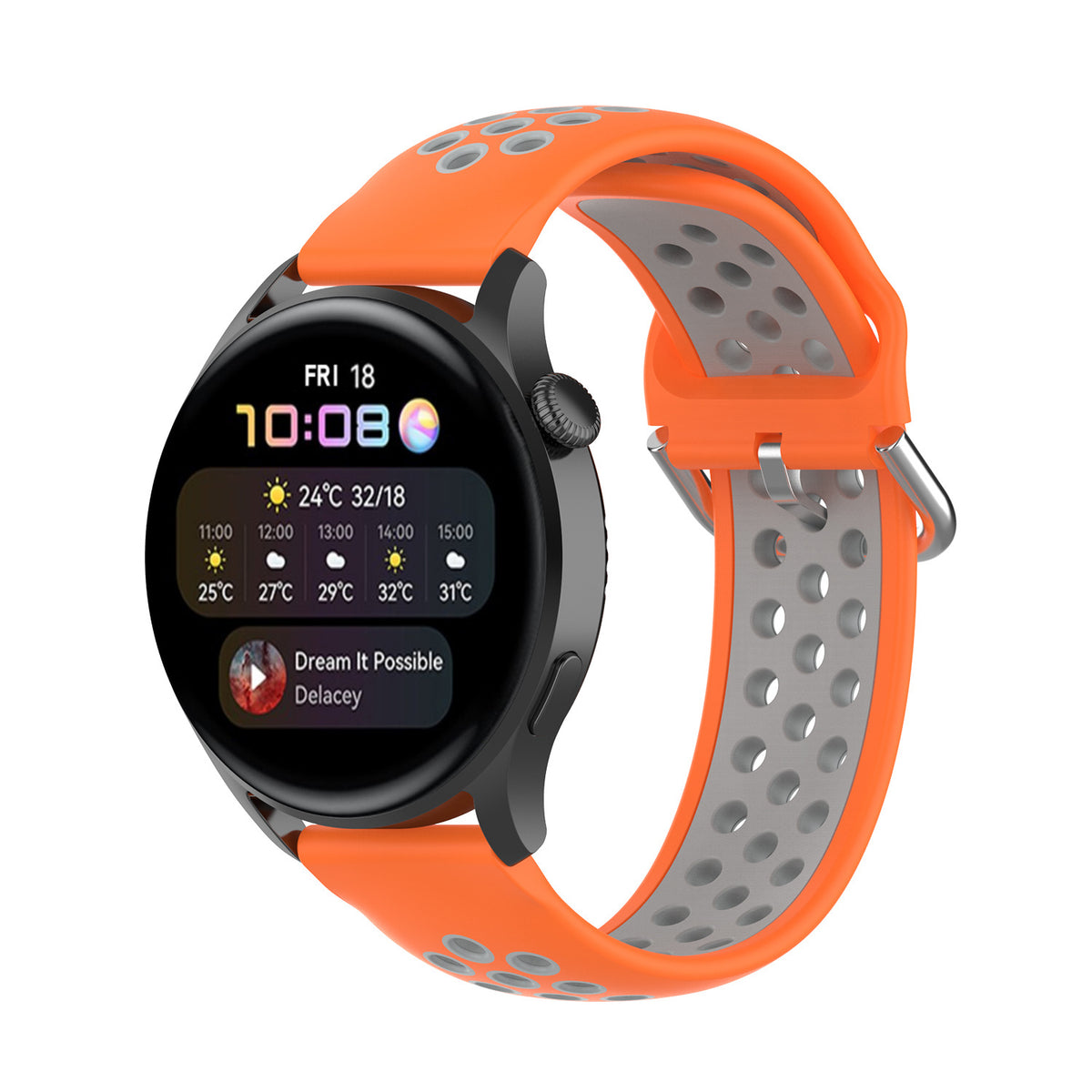 DualTone Flex – Two-Color Silicone Watch Strap with Soft Comfort Fit