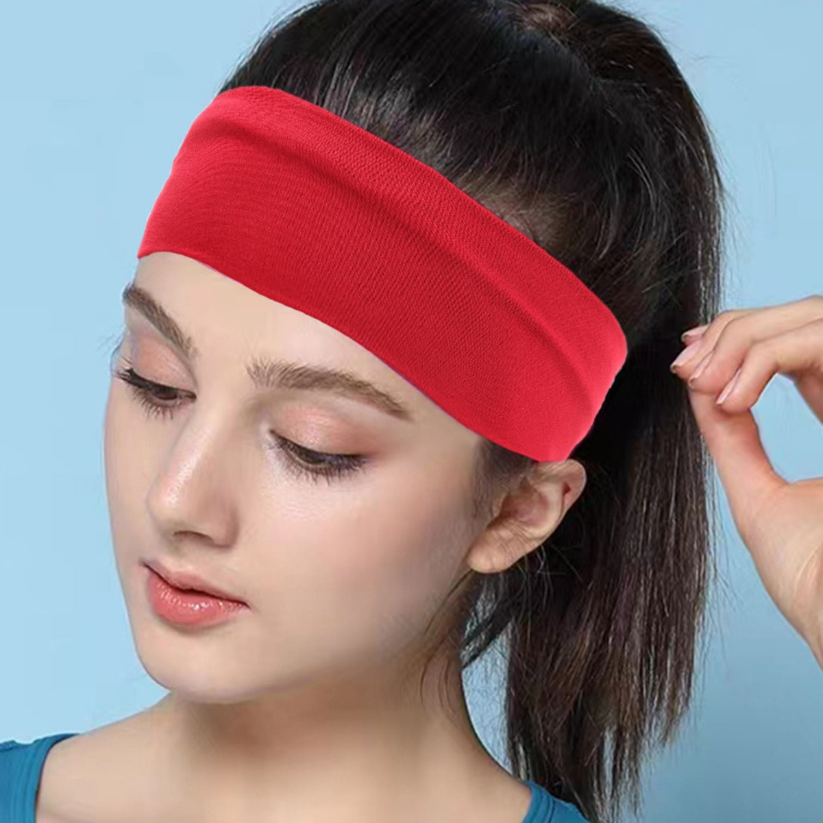 FlexBand Pro – Solid Color High Elasticity Sports Headband for Sweat Control